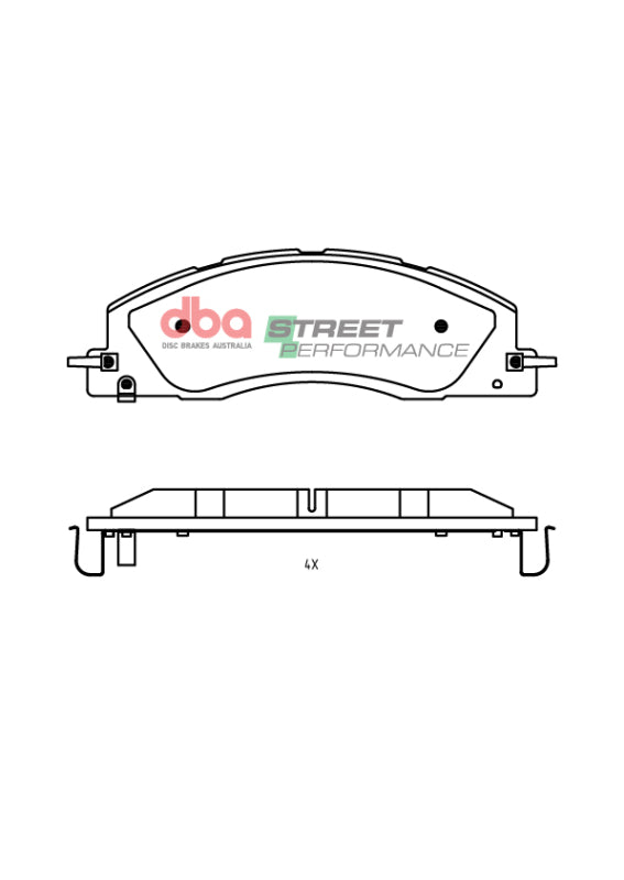 DBA 2019+ RAM 2500/3500 (DJ) 6.7L 4WD SP Performance Front Brake Pads