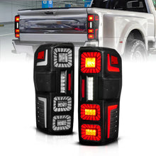Load image into Gallery viewer, ANZO 23-26 Ford Super Duty LED Tail Light Seq Signal- Black Full- Pair