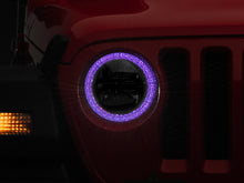 Load image into Gallery viewer, Raxiom 18-22 Jeep Wrangler JL/JT Axial 9-Inch LED Headlights w/RGB Halo- Black Housing (Clear Lens)