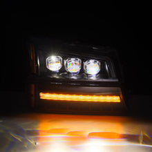 Load image into Gallery viewer, AlphaRex 03-06 Chevy Silverado 1500/2500HD/3500HD/Avalanche Black NOVA LED Proj Headlights