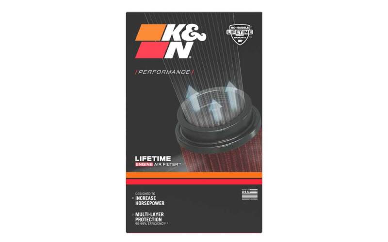 K&N 3.75 Inch OD 2.438 Inch ID 2 Inch Angled Flange 5 Inch H 3 Inch Top OD Round Tapered Univ