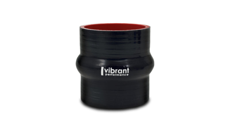 Vibrant 4 Ply Reinforced Silicone Hump Hose Connector - 3in I.D. x 3in long (BLACK)