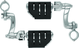 Kuryakyn Longhorn Trident Dually Offset Highway Pegs 1-1/4 in Clamp Chrome