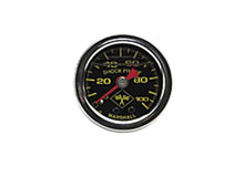 Load image into Gallery viewer, Russell Performance 100 psi fuel pressure gauge black face chrome case (Liquid-filled)