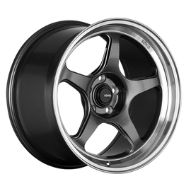 Konig Hyperspec 15x8 4x100 ET35 Anthracite Metallic Wheel w/ Mirror Machined Lip (Knurled Bead)