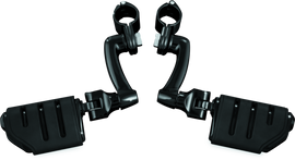 Kuryakyn Longhorn Trident Dually Offset Highway Pegs 1-1/4 in Clamp Black