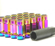 Load image into Gallery viewer, Wheel Mate Muteki SR48 Open End Lug Nuts - Burning Blue Neon 12x1.50 48mm