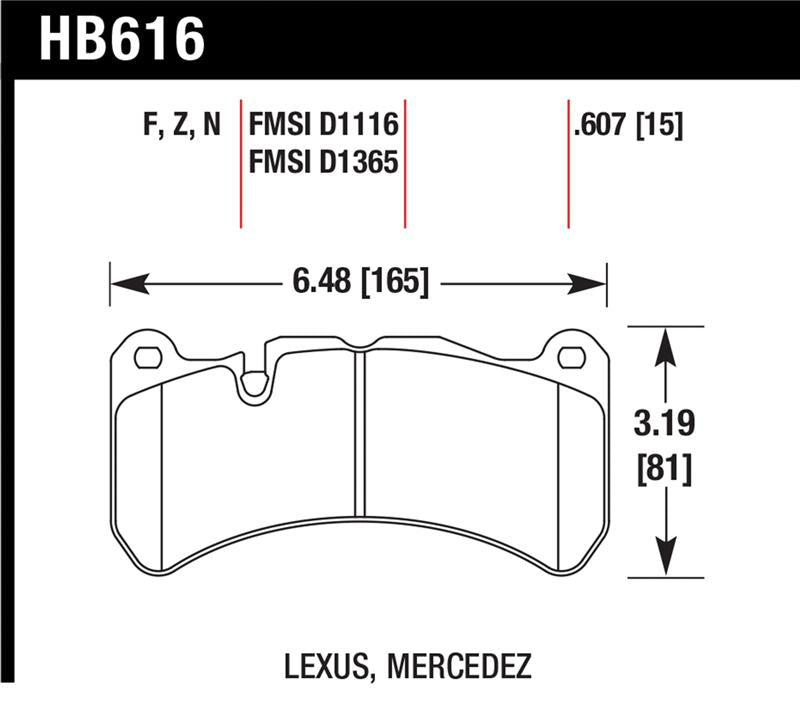 Hawk 08-09 Lexus IS-F HP+ Street Front Brake Pads