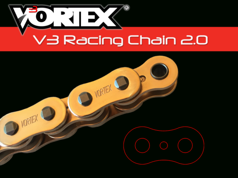 Vortex Racing V3 2.0 Chain 525SX3-108- Gold