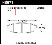 Load image into Gallery viewer, Hawk 11+ Subaru Legacy GT HPS Street Rear Brake Pads