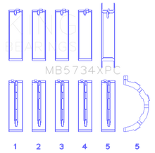 Load image into Gallery viewer, King Engine Bearings Ford 302 CID Coyote (Size STD) Performance Coated Main Bearing Set - Size STD