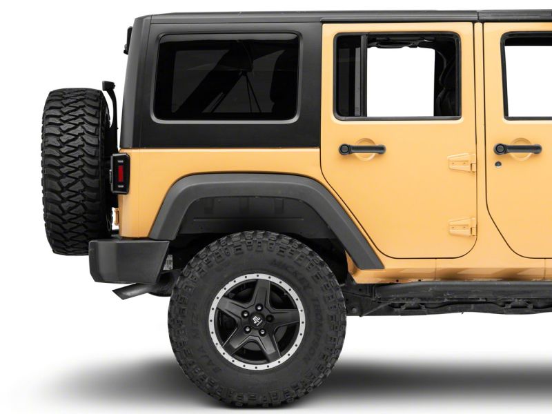 Raxiom 07-18 Jeep Wrangler JK Axial Series Lux LED Tail Lights- Black Housing (Clear Lens)