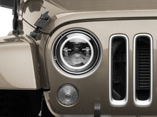 Load image into Gallery viewer, Raxiom 97-18 Jeep Wrangler TJ/JK Axial 7-Inch LED Headlights w/RGB Halo- Black Housing (Clear Lens)
