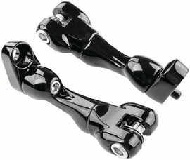 Kuryakyn Adjustable Passenger Peg Mounts for Harley-Davidson Touring and Indian Models Gloss Black