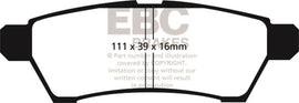 EBC 05+ Nissan Frontier 2.5 2WD Ultimax2 Rear Brake Pads