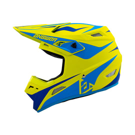Answer 26 AR1 Mototown Helmet Matte Hyper Acid/Cyan/Dark Blue Youth - Medium