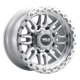 Weld Off-Road Swift 17x9in - 5x114.3 / 5x127 BP - ET-12 78.1mm CB Gloss Silver Machined Wheel & Ring