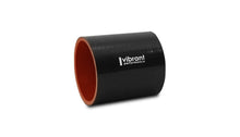Load image into Gallery viewer, Vibrant Silicone Straight Hose Coupler 3.75in ID x 3.00in Long - Gloss Black