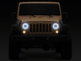 Raxiom 18-26 Jeep Wrangler JL/ 20-26 Gladiator JT HiOutput LED Hlights/Angel Eye DRL-Blk-Clear Lens