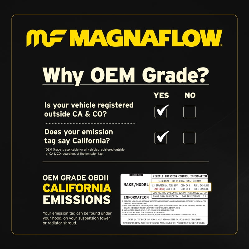 MagnaFlow Direct Fit Catalytic Converter 16-17 Ford Focus 2.3L Underbody