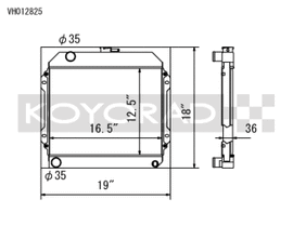 Koyo 71-74 Toyota Corolla 1.6L TE27/TE28/TS21 Manual Radiator