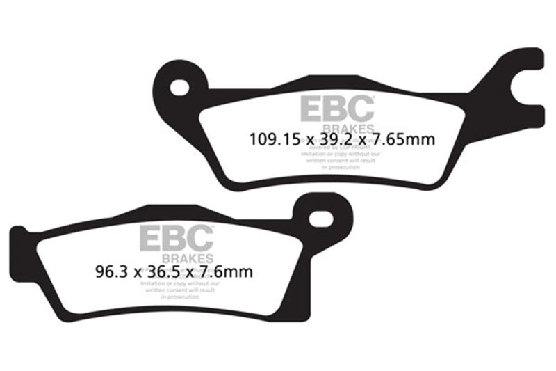 EBC 2012 Can-Am Outlander 1000 4x4 Front Left FA-SFA-X Brake Pads