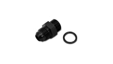 Load image into Gallery viewer, Vibrant -8AN Male Flare to 4AN ORB Male Straight Adapter w/O-Ring - Anodized Black