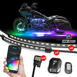 XK Glow XKmax RGBW 20pc addressable Motorcycle Underglow Light Kit