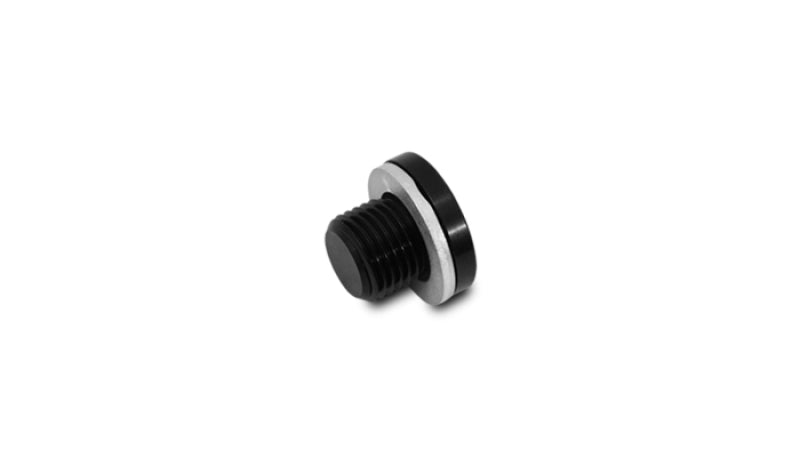 Vibrant M10 x 1.0 Metric Aluminum Port Plug with Crush Washer