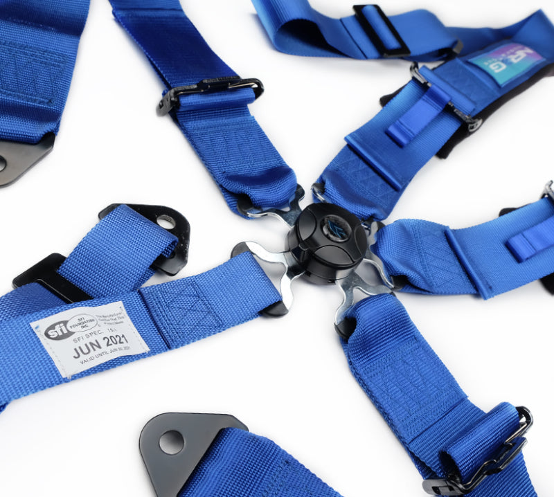 NRG 5PT 3in. Seat Belt Harness / Cam Lock - Blue