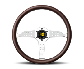 Momo Super Grand Prix Steering Wheel 350 mm - Mahogany Wood/Polished Spokes