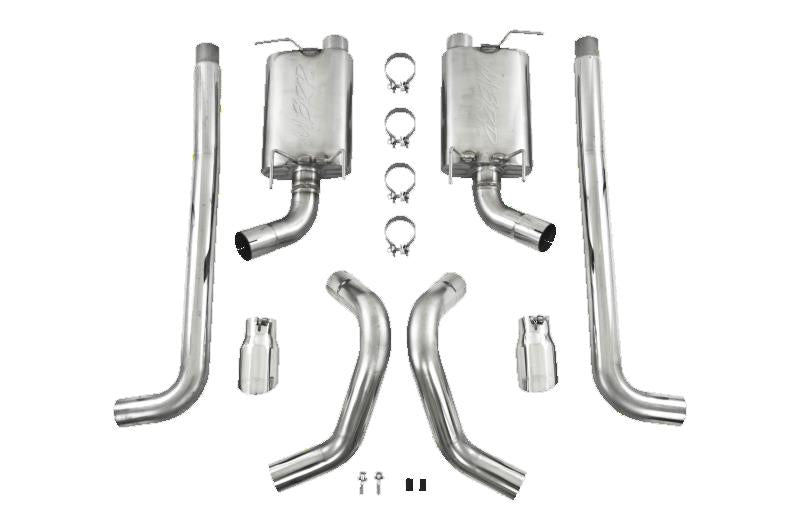 MBRP 05-09 Ford Shelby GT500 / GT Dual Split Rear Street Version 4in Tips T409 Exhaust System