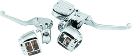 Bikers Choice 96-06 Big Twin 96-03 XL With 9/16 Bore Master Cylinder Chrome Handlebar Control Kit