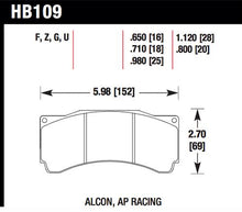 Load image into Gallery viewer, Hawk AP Racing CP5810/5890/5895/6078 / Coleman Series IV DTC-70 Race Brake Pads