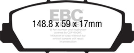 EBC 12+ Acura RDX 3.5 Redstuff Front Brake Pads