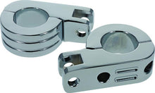 Load image into Gallery viewer, Bikers Choice Chrome Billet Highway Peg Mounts for 1.25 Inch Engine Guard Universal Custom Pr