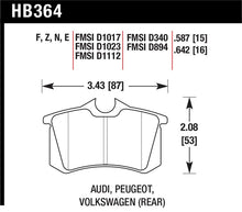 Load image into Gallery viewer, Hawk 89-92 VW Golf GTi / GLS Turbo/ GLX ( VR6) / 1.8 Turbo / VR6 / 00-06 Audi TT HPS Street Rear Bra