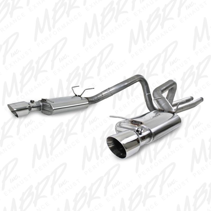 MBRP 11-12 Ford Shelby GT 500 T304 3in Cat Back Dual Split Rear Race Version 4.5in Tips