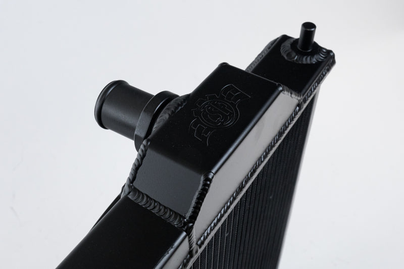 CSF 01-07 Mitsubishi Evo 7/8/9 Full-Slim Radiator w/12in Fan & Shroud/-16AN - Black