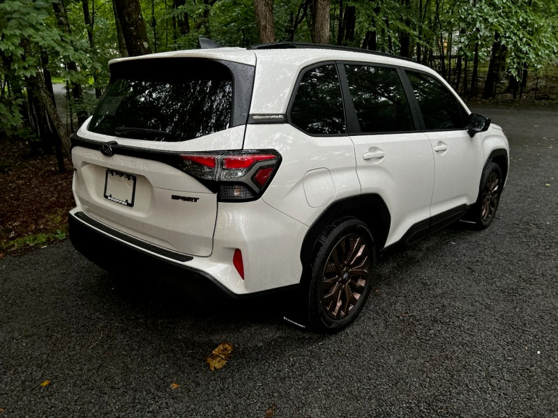 Rally Armor 25-26 Subaru Forester &amp; Hybrid Black UR Mud Flap w/Metallic Black Logo
