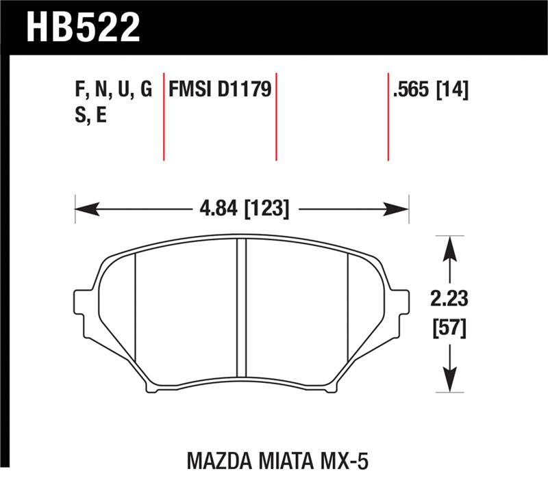 Hawk HP 06-10 Mazda Miata Mx-5 HP+ Street Front Brake Pads