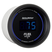 Load image into Gallery viewer, Autometer Cobalt Digital 52.4mm Black Programmable Empty-Full Range Fuel Level Gauge
