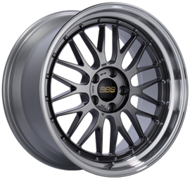 BBS LM 18x10 - 5x114.3 ET20 - PFS - Diamond Black w/Diamond Cut Machined Lip