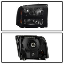 Load image into Gallery viewer, xTune Ford F250/350/450 Super Duty 05-07 Crystal Headlights Black Smoked HD-JH-FS05-AM-BSM