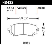 Load image into Gallery viewer, Hawk 03-05 WRX / 08 WRX D929 HP+ Street Front Brake Pads