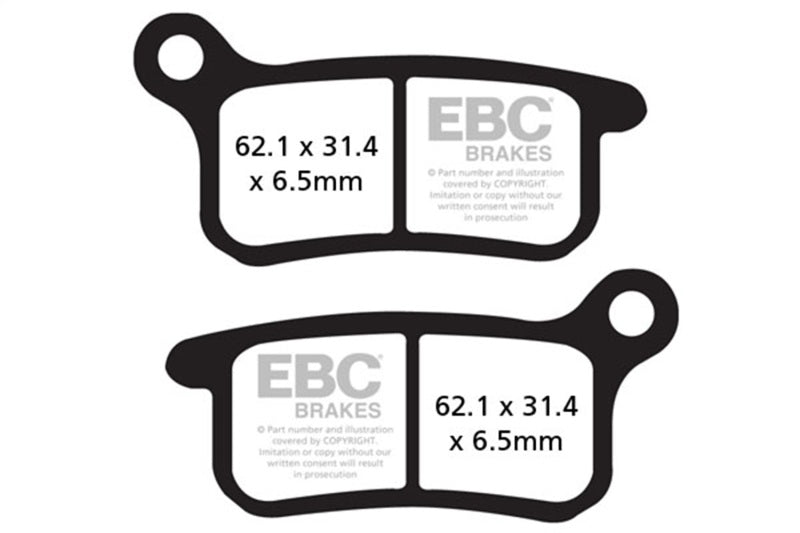 EBC 21-22 Gas-Gas Pierer MC 65 2T Front Left R Series Sintered Brake Pads