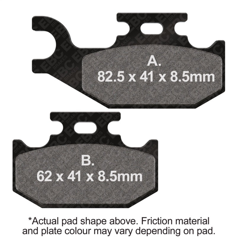 EBC 08-18 Suzuki LT-A 400 King Quad (Auto 4WD) Front Right FA-SFA-X Brake Pads