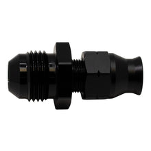 Load image into Gallery viewer, DeatschWerks 8AN Male Flare to 5/16in Hardline Compression Adapter - Anodized Matte Black