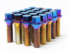 Load image into Gallery viewer, Wheel Mate Mevius Lug Bolt Set of 20 - Black 12x1.50 27mm Cone 60 DEG TAP