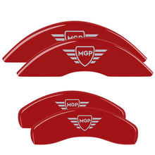 Load image into Gallery viewer, MGP 4 Caliper Covers Engraved Front &amp; Rear MGP Red finish silver ch